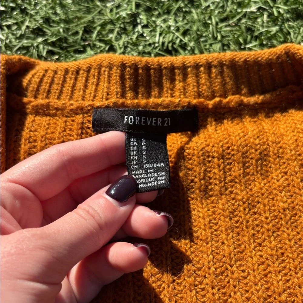 Forever 21 Mustard Knit Sweater - Picture 2 of 7